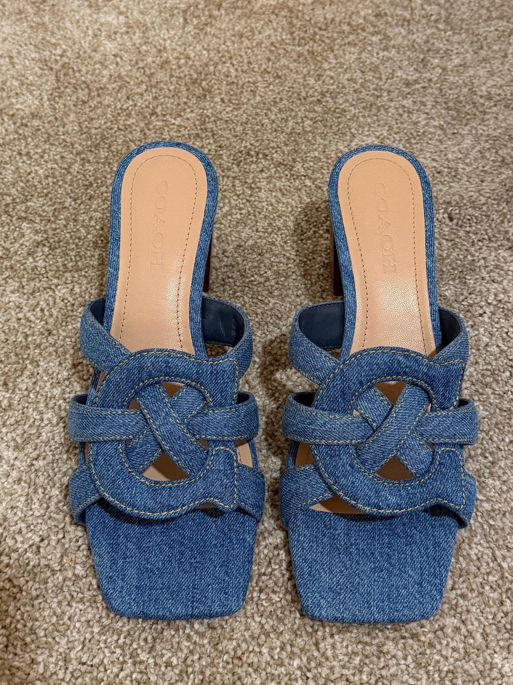 Coach Nikki Denim Sandals Heels
- Blue - Picture 2 of 4